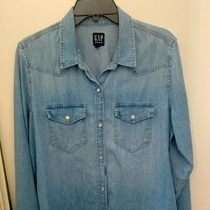 Gap Factory Denim Western Shirt $10 Saturday Sale!